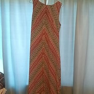 Ladies sleeveless, multicolor, sun dress